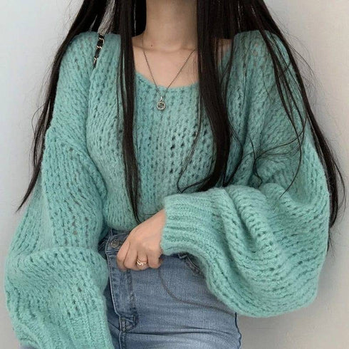 Candy-Coloured Soft Wool Pullover Sweater